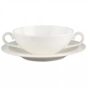 Villeroy & Boch Пиала для супа / бульона с блюдцем 0,40 л White Pearl Villeroy & Boch