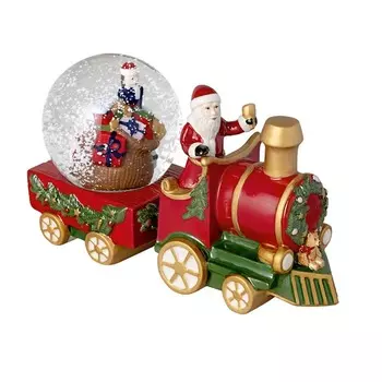 Villeroy & Boch Снежный шар "Поезд с Сантой и Щелкунчиком" 22 x 8,5 см Christmas Toys 2024 Villeroy & Boch