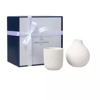 Villeroy & Boch Ваза и подсвечник в подарочной упаковке 2 предмета Manufacture Rock Villeroy & Boch