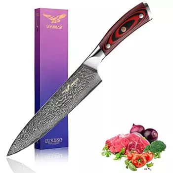 VINNAR Поварской нож VINNAR из 66 слоев дамасской стали, 20 см