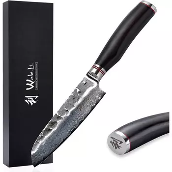 Wakoli Нож сантоку из 67 слоев дамасской стали 12 см Ebo Wakoli