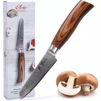 Wakoli Поварской нож из 67 слоев дамасской стали 10 см EDIB Pro Mukimono Wakoli