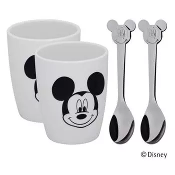 WMF Набор детских кружек и ложек, 4 предмета, Mickey Mouse WMF
