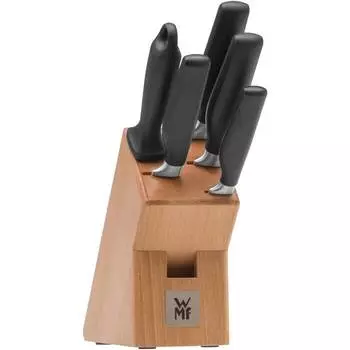 WMF Набор ножей с подставкой для хранения, черный, 6 предметов Cuisine One WMF
