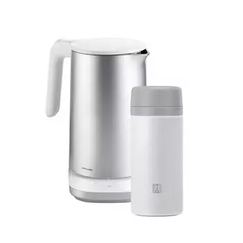 Zwilling Набор электрочайник с термосом 2 предмета, серебристый Enfinigy Zwilling