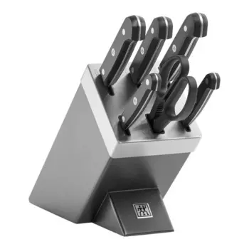 Zwilling Набор из 5 ножей с ножницами и затачивающим блоком серый Gourmet Zwilling