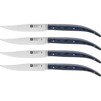 Zwilling Набор ножей для стейка 4 предмета голубая микарта Steak Knife Zwilling