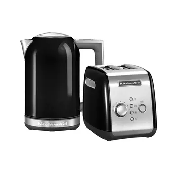 Набор Завтрак KitchenAid Тостер 5KMT221EOB + Чайник 5KEK1722EOB, черный