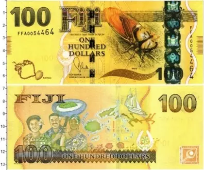 Банкнота 100 долларов Фиджи 2012 года