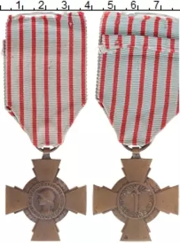 Медаль Франции Бронза Крест Бойца