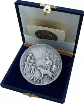 Медаль Италии 2006 года Серебро Геральдика Государственной полиции Италии