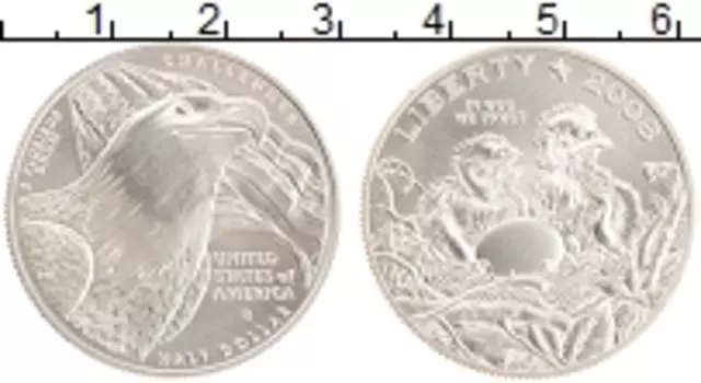 Монета 1/2 доллара Америки 2008 года Медно-никель Белоголовый орлан