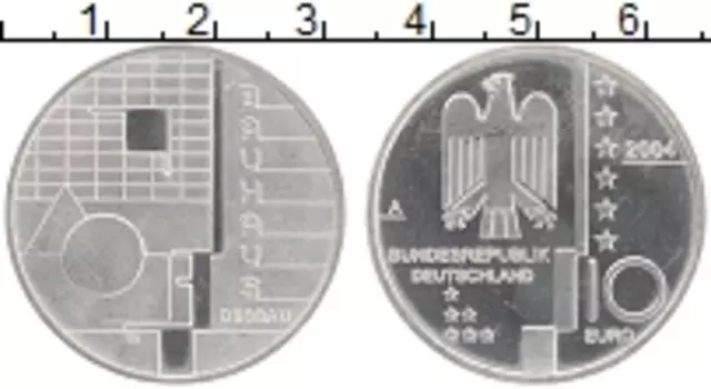 Монета 10 евро Германии 2004 года Серебро F