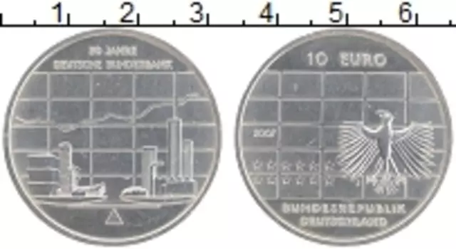 Монета 10 евро Германии 2007 года Серебро J