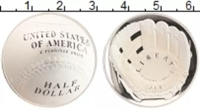 Монета 1/2 доллара Америки 2014 года Медно-никель S