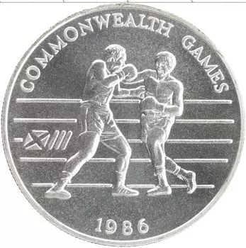 Монета 2 паанга Тонги 1986 года Серебро XIII Игры содружества