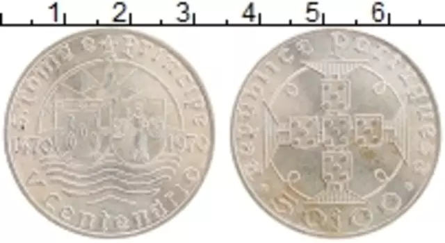 Монета 50 эскудо Сан-Томе и Принсипи 1970 года Серебро Сан Томе и Принсипи