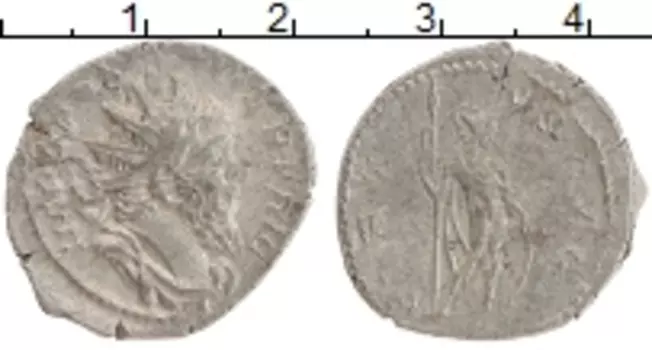 Монета антониниан Древнего Рима Биллон Постум 260-269 гг