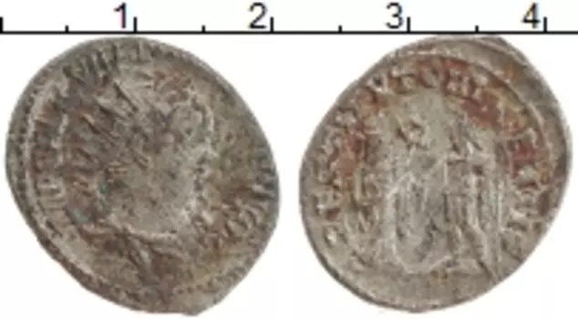 Монета антониниан Древнего Рима Биллон Валериан II Младший 253-257 гг