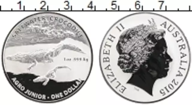 Монета доллар Австралии 2015 года Серебро Елизавета II