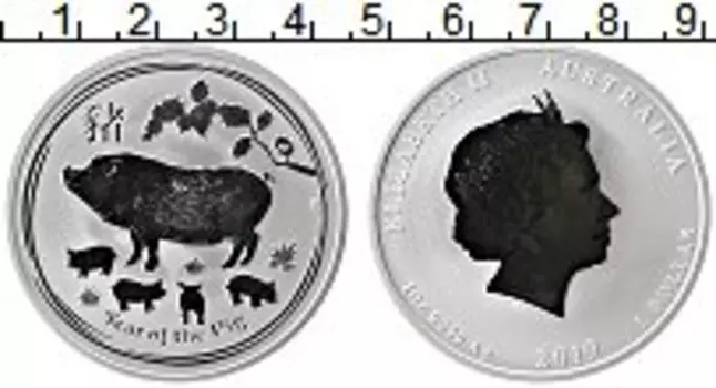 Монета доллар Австралии 2019 года Серебро Елизавета II