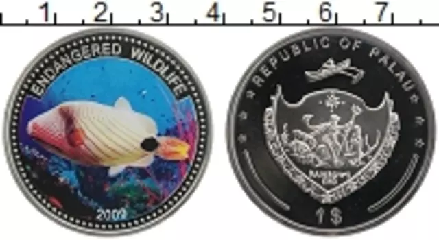 Монета доллар Палау 2009 года Медно-никель Защита морской жизни