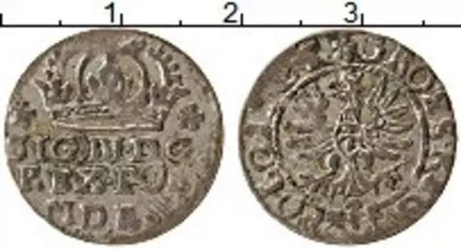 Монета грош Польши 1625 года Серебро Сигизмунд III