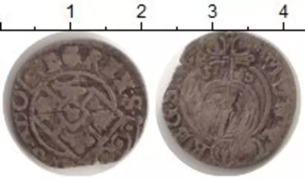 Монета крейцер Саксонии Серебро 17 век