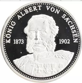Монета Жетон Германии Серебро Король Альберт