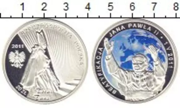 Монета 20 злотых Польши 2011 года Серебро Цифровая печать