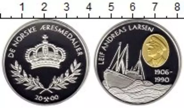 Медаль Норвегии 2000 года Серебро Лейф Андреас Ларсен