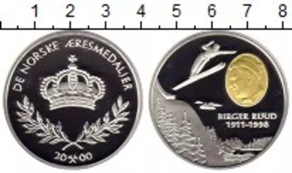 Медаль Норвегии 2000 года Серебро Биргер Рууд