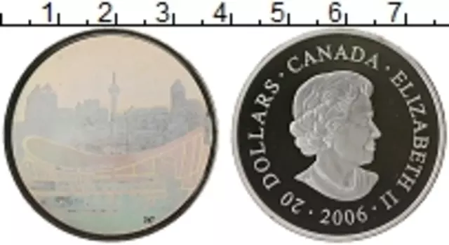 Монета 20 долларов Канады 2006 года Серебро Елизавета II