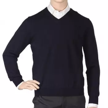 Др.Коффер 2010 L8056 синий меринос пуловер (48 S)