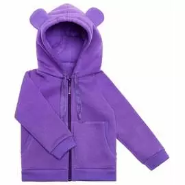 Фиолетовая мужская кофта с ушками медведя из хлопка