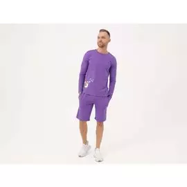 Фиолетовая мужская пижама с шортами «Лисёнок Мо»