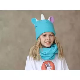 Небесно-голубой детский снуд