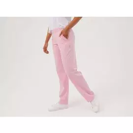Розовые женские штаны из лёгкого хлопка