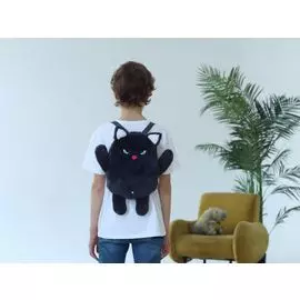 Тёмно-серый рюкзак «Кот Гриша»