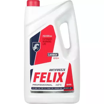 Антифриз Готовый Felix G12+ красный 5кг
