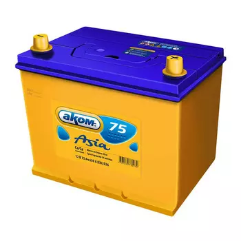 Автомобильный аккумулятор Аком 75 Ач прямая полярность D26R