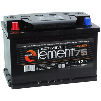 Автомобильный аккумулятор Актех Element 75 Ач прямая полярность L3