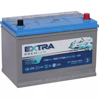 Автомобильный аккумулятор Актех Extra 110 Ач обратная полярность D31L