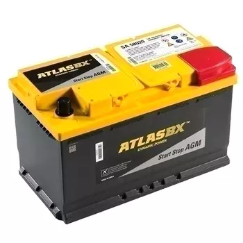 Автомобильный аккумулятор Atlas AGM 80 Ач обратная полярность L4