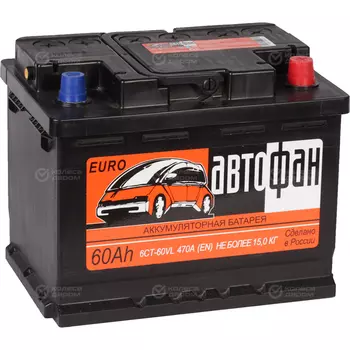 Автомобильный аккумулятор АвтоФан 60 Ач обратная полярность L2