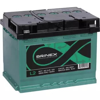 Автомобильный аккумулятор BRINEX 60 Ач обратная полярность L2