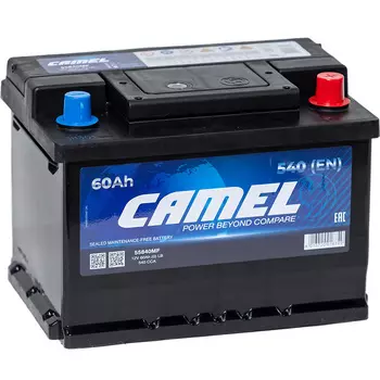 Автомобильный аккумулятор Camel 60 Ач обратная полярность L2