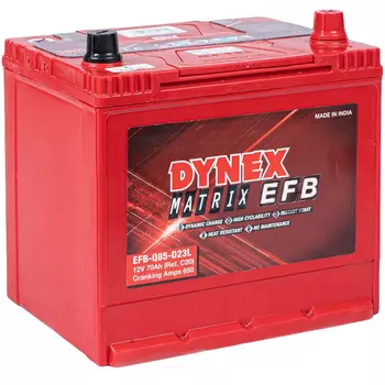 Автомобильный аккумулятор Dynex Matrix Asia EFB 70 Ач обратная полярность D23L