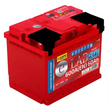 Автомобильный аккумулятор E-Lab 60 Ач обратная полярность L2