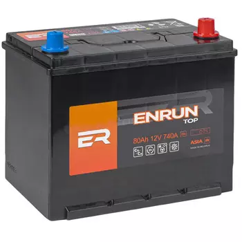 Автомобильный аккумулятор Enrun 80 Ач обратная полярность D26L